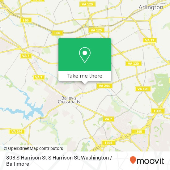 Mapa de 808,S Harrison St S Harrison St, Arlington, VA 22204