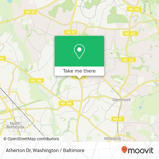 Mapa de Atherton Dr, Silver Spring, MD 20906