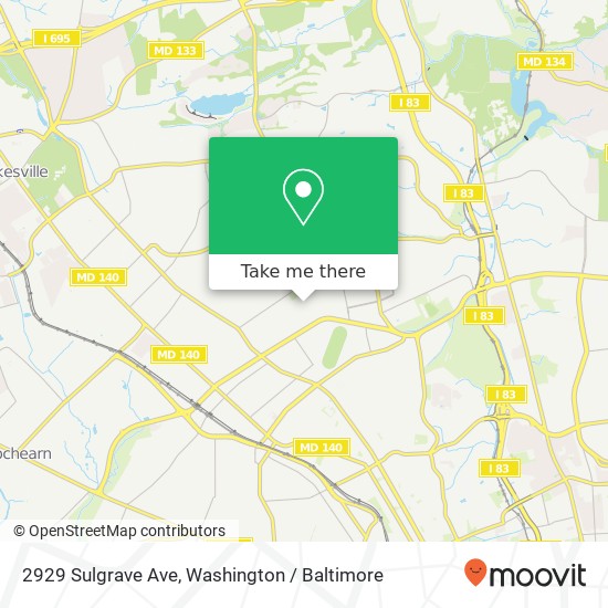 Mapa de 2929 Sulgrave Ave, Baltimore, MD 21215