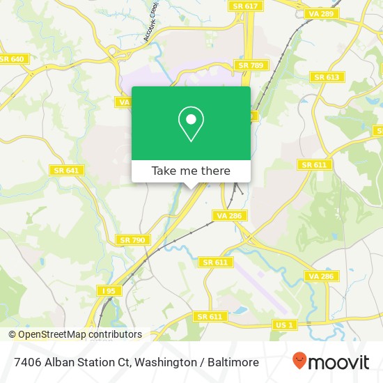 Mapa de 7406 Alban Station Ct, Springfield, VA 22150