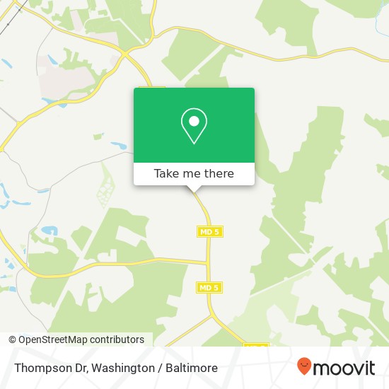 Mapa de Thompson Dr, Waldorf, MD 20601