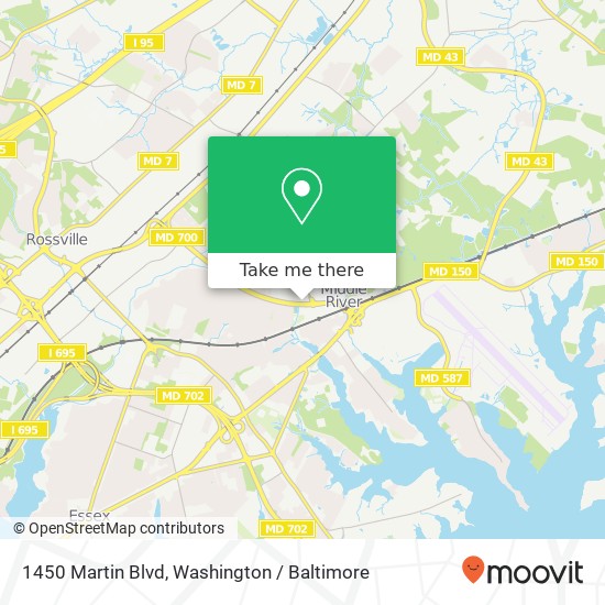 1450 Martin Blvd, Middle River, MD 21220 map
