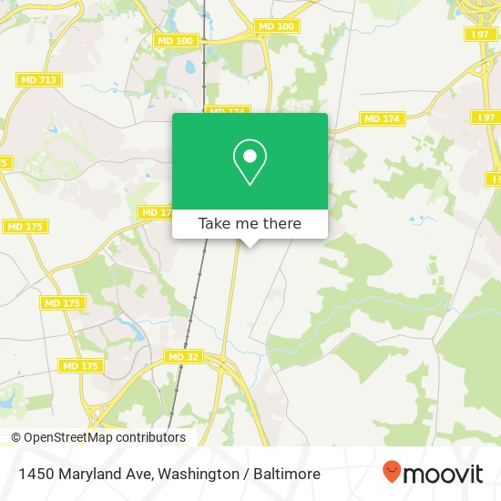 Mapa de 1450 Maryland Ave, Severn, MD 21144