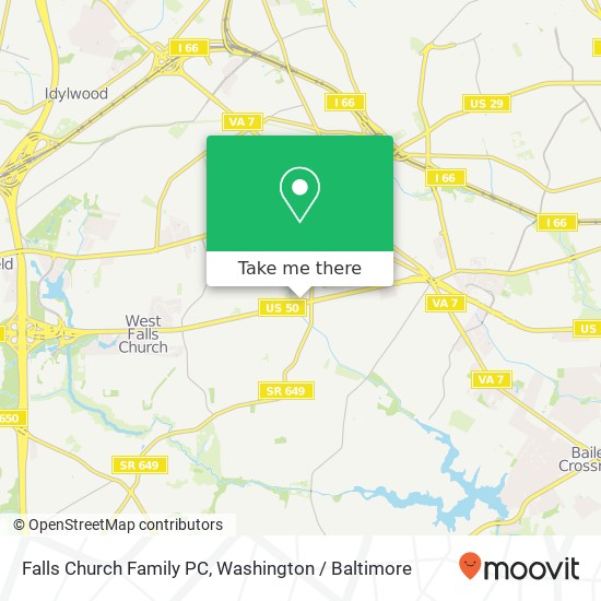 Falls Church Family PC, 6712 Arlington Blvd map