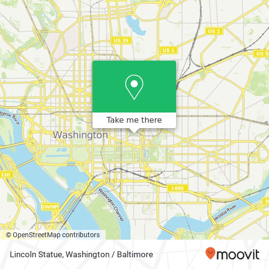 Mapa de Lincoln Statue