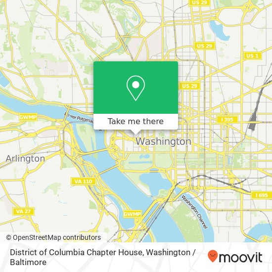 Mapa de District of Columbia Chapter House