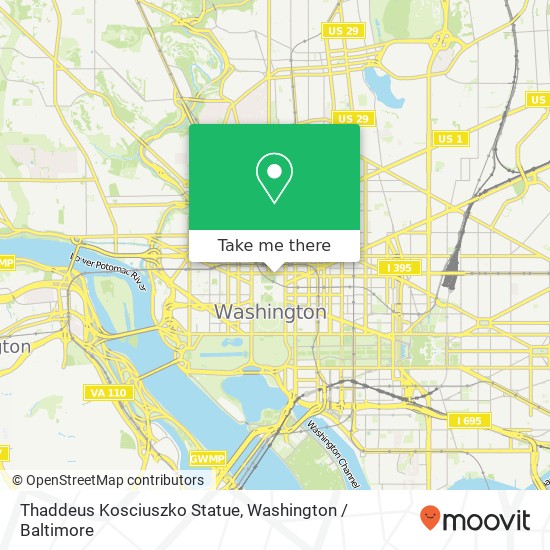 Thaddeus Kosciuszko Statue map