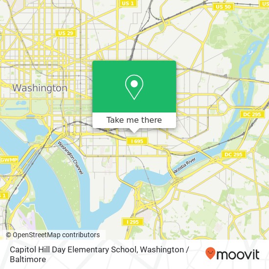 Capitol Hill Day Elementary School map
