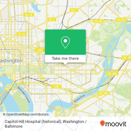 Capitol Hill Hospital (historical) map