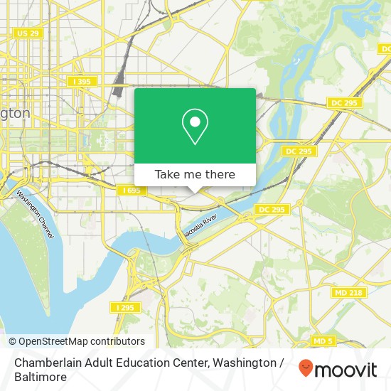 Chamberlain Adult Education Center map