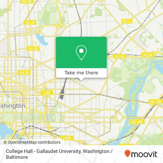 Mapa de College Hall - Gallaudet University