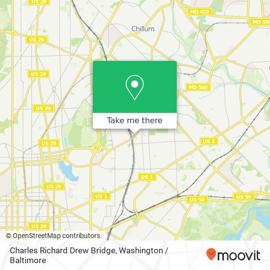 Charles Richard Drew Bridge map