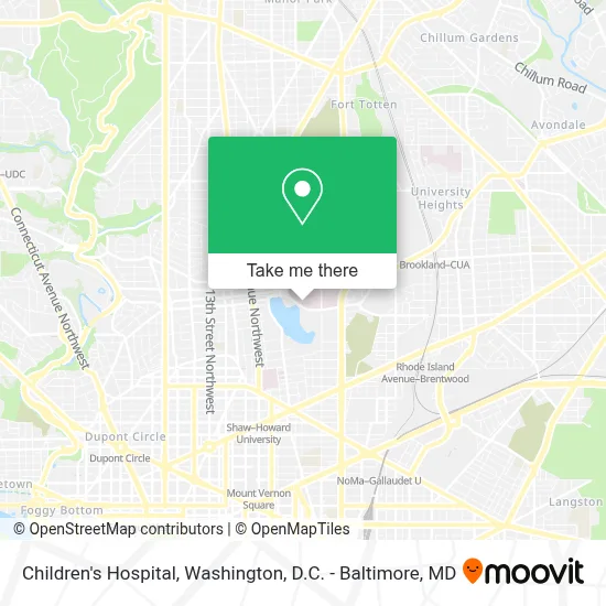 Childrens Hospital map
