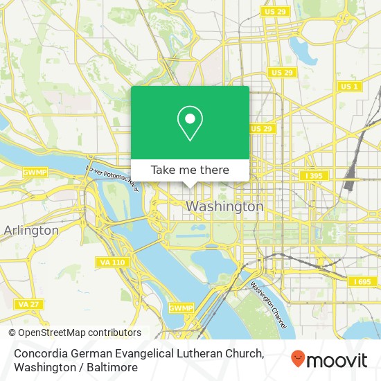 Mapa de Concordia German Evangelical Lutheran Church