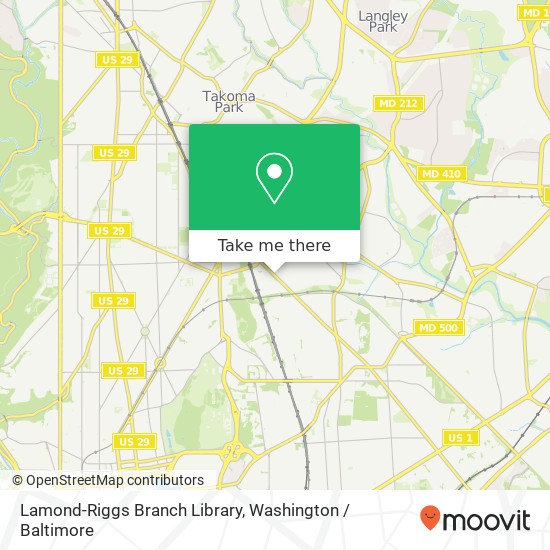 Lamond-Riggs Branch Library map