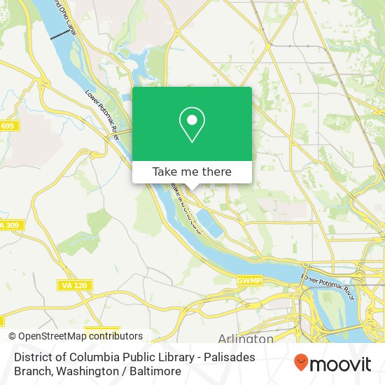 Mapa de District of Columbia Public Library - Palisades Branch