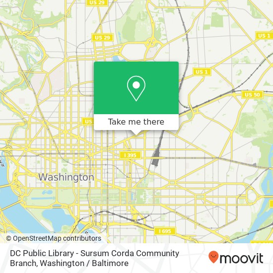 Mapa de DC Public Library - Sursum Corda Community Branch