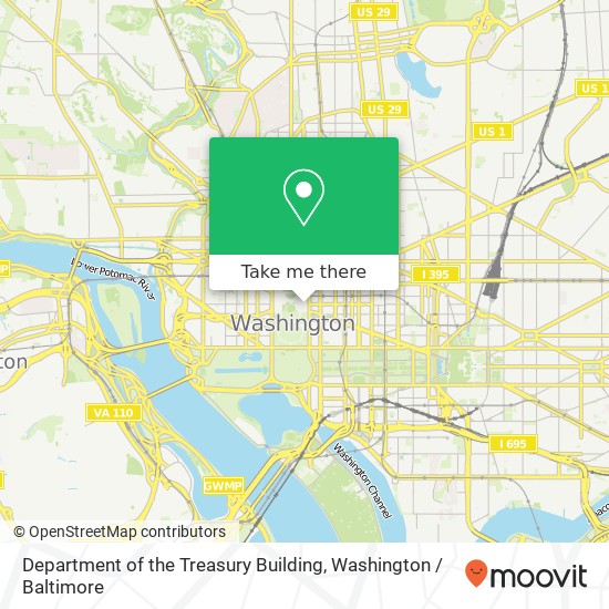 Department of the Treasury Building map