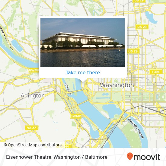 Mapa de Eisenhower Theatre