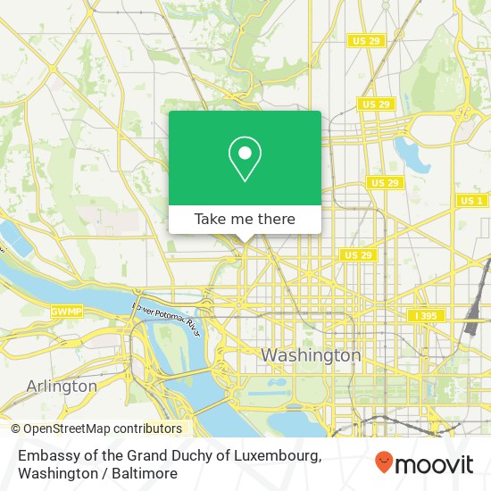 Embassy of the Grand Duchy of Luxembourg map