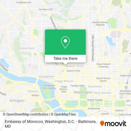Embassy of Morocco map