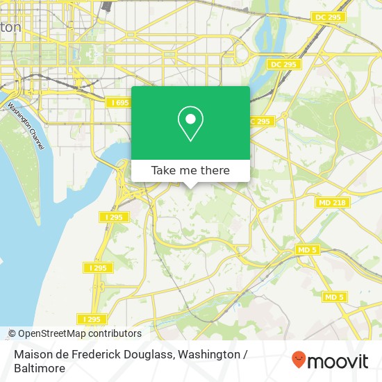 Maison de Frederick Douglass map