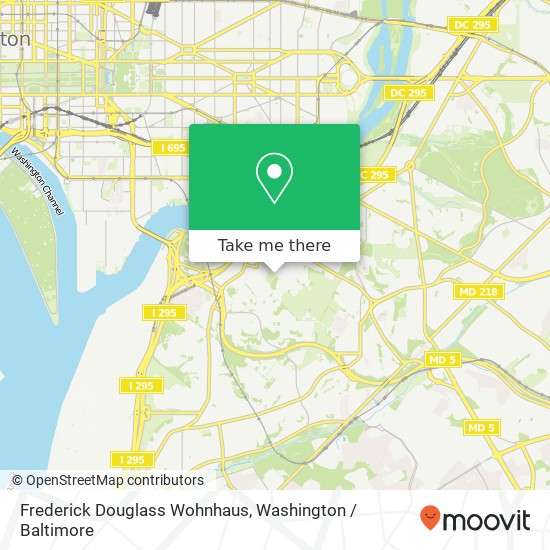 Mapa de Frederick Douglass Wohnhaus