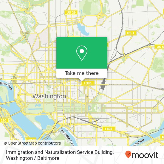 Immigration and Naturalization Service Building map