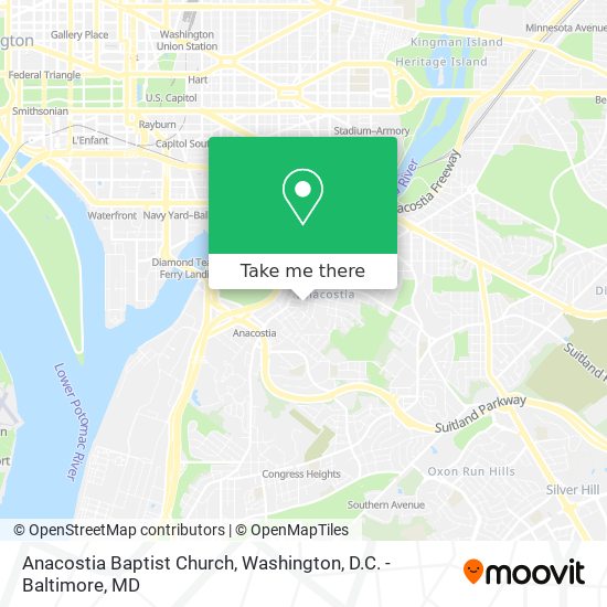 Anacostia Baptist Church map