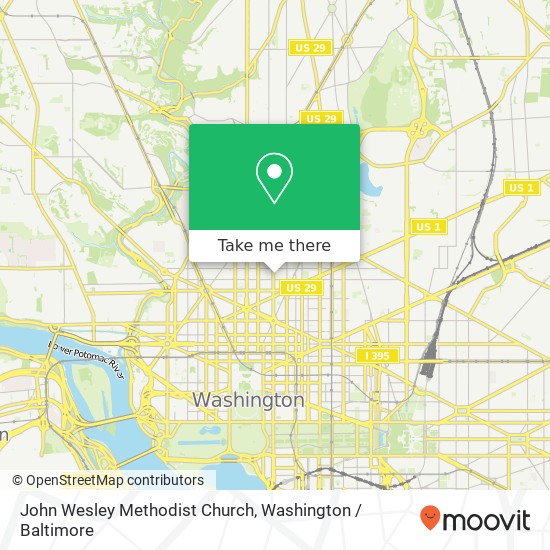 John Wesley Methodist Church map