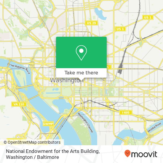 National Endowment for the Arts Building map