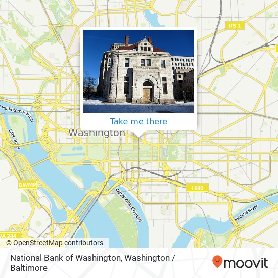 National Bank of Washington map