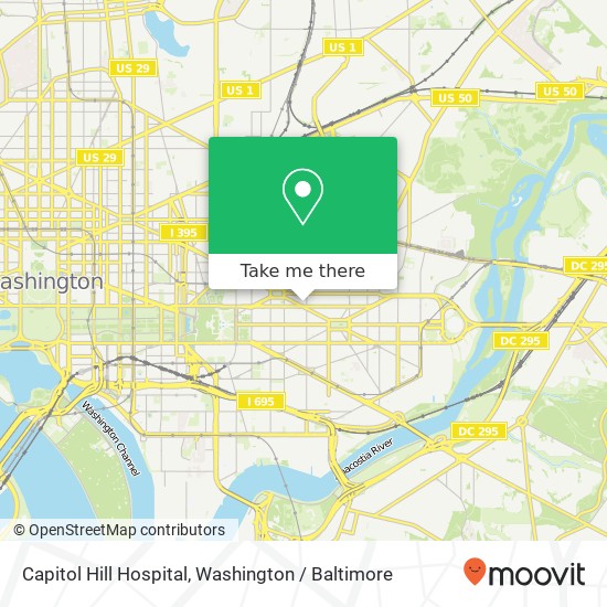 Capitol Hill Hospital map