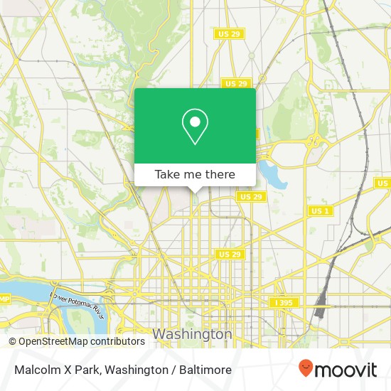 Malcolm X Park map