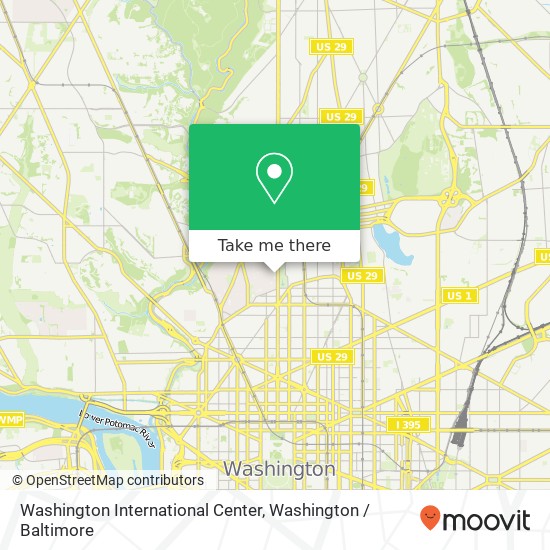 Mapa de Washington International Center