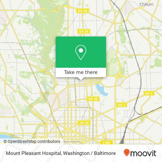Mapa de Mount Pleasant Hospital