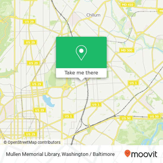 Mapa de Mullen Memorial Library
