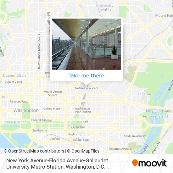 New York Avenue-Florida Avenue-Gallaudet University Metro Station map