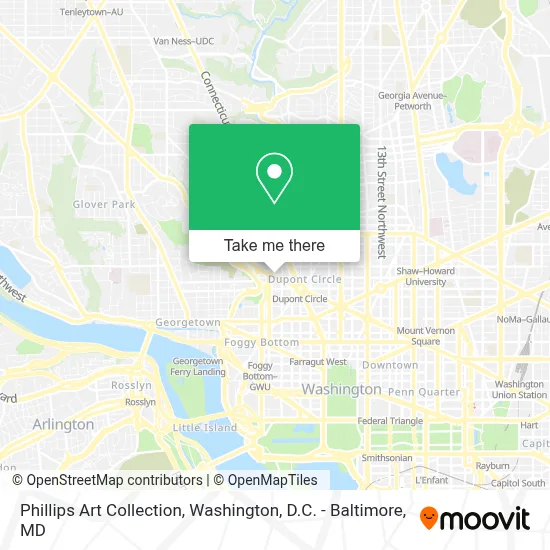 Phillips Art Collection map