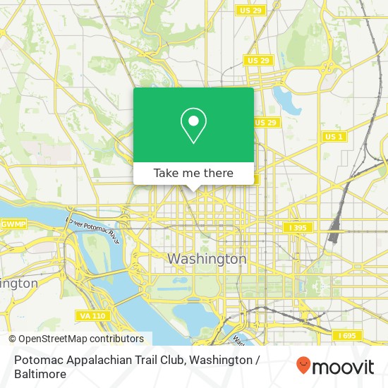 Potomac Appalachian Trail Club map