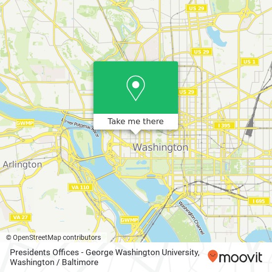 Mapa de Presidents Offices - George Washington University