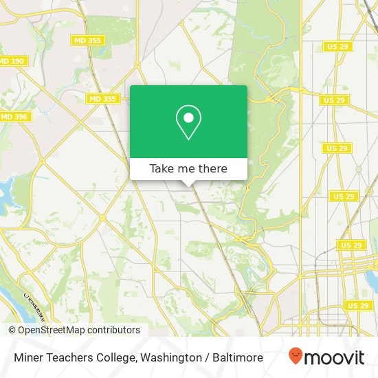 Miner Teachers College map