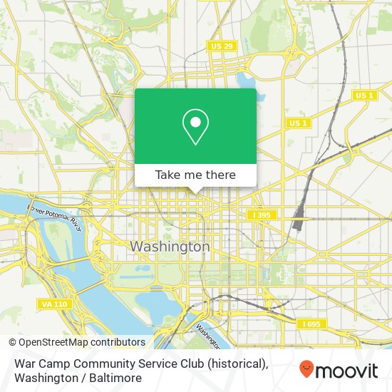 War Camp Community Service Club (historical) map