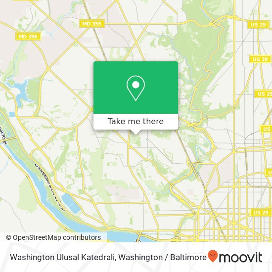 Mapa de Washington Ulusal Katedrali
