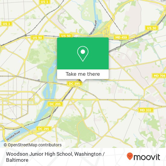 Woodson Junior High School map