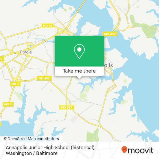 Annapolis Junior High School (historical) map