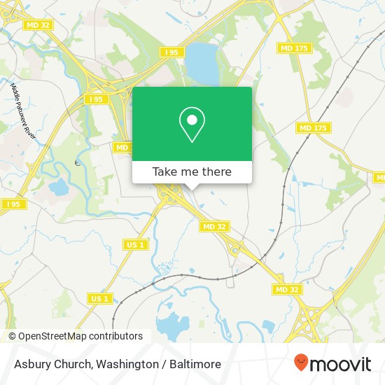 Mapa de Asbury Church