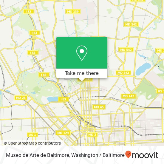 Museo de Arte de Baltimore map