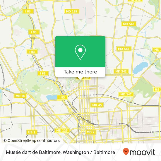 Mapa de Musée dart de Baltimore