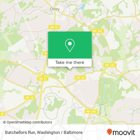 Mapa de Batchellors Run